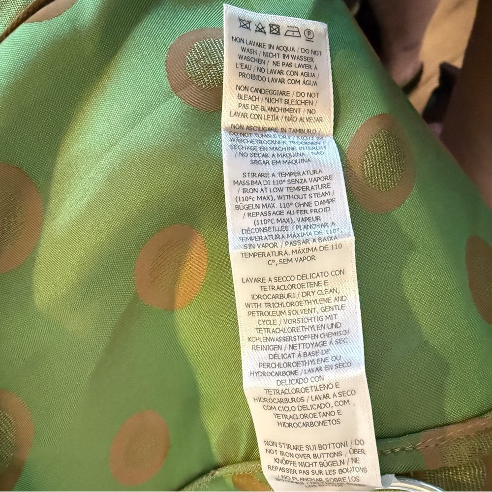 Maliparmi Tan Blazer with Green Polka Dots - Picture 12 of 16